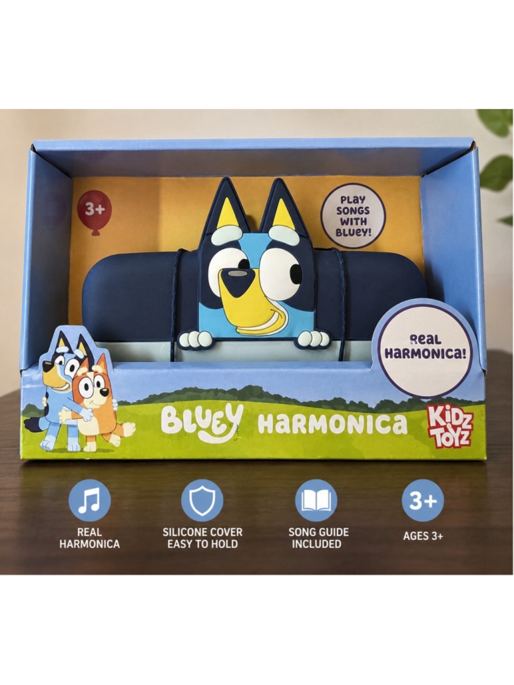Bluey Real Harmonica Kidz Toyz Licensed Musical Instrument New